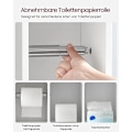 Pikkukuva 6 / 7: Kompakti valkoinen kylpyhuonekaappi, 5 tasoa ja säilytystilaa