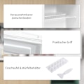 Miniatyrbillede 8 af 10: Minifryser 35 L fryseboks elektrisk fritstående 45 W minifryser minikøleskab -14 til -24? 5-trins temperaturregulering 47 x 44,2 x 48,8 cm hvid Aosom