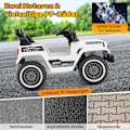 Miniatyrbillede 2 af 5: El-jeep til børn med dobbeltmotor &amp; Langsom start &amp; 4-fjedret affjedret ride-on bil hvid
