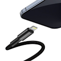 Pikkukuva 2 / 9: Kaapeli iPhonelle USB-C - Salamannopea lataus 20W 1m - musta