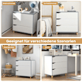 Miniatyrbillede 3 af 5: Moderne kommode med skuffer, skænkskuffeskab til soveværelse og garderobe, hvid
