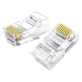 Miniatyrbild 2 av 8: RJ45 spetsplugg 8P8C Cat 6 transparent SET med 10 st