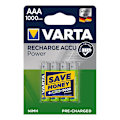 Pikkukuva 1 / 2: Varta Recharge Accu Power -akut AAA 1000 mAh Käyttövalmis 4 kpl läpipainopakkauksessa