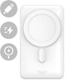 Pikkukuva 1 / 9: Powerbank langattomalla MagSafe-latauksella 10000mAh 20W USB-C-kaapeli 0,5m valkoinen