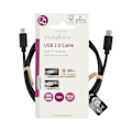 Pikkukuva 3 / 3: USB kaapeli | USB 2.0 | USB-C™ Uros | USB Micro-B Uros | 60 W | 480 Mbps | Niklattu | 1.00 m | Pyöreä | PVC | Musta | Label