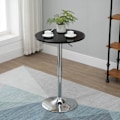 Miniatyrbillede 10 af 10: Round Bar Bord Højde Justerbart Roterende Bord Stål Sort Ø61X70-97Cm