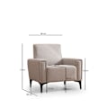 Miniatyrbillede 7 af 7: 1-sædet sofa Horizon - Ecru