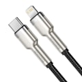 Pikkukuva 2 / 9: iPhone USB-C - Lightning Cafule Metal Data Virransyöttökaapeli 20W 1m - musta