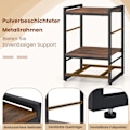 Miniatyrbillede 5 af 5: Sengebord med stofskuffe & åbent opbevaringsrum, sidebord, natbord