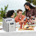 Pikkukuva 2 / 10: Ice Cube Machine 20 Kg/24H 2,3 L Jääpalakone 3,2 L Vesisäiliöllä Jääpalakone Itsepuhdistuva Ruostumaton Teräs Hopea 25,2 X 36 X 37,1 Cm