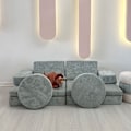 Miniatyrbillede 1 af 4: 2-sæders sovesofa puslespil - blå