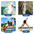 Miniatyrbillede 4 af 5: SUP Board Oppustelig Stand Up Paddle Board med bredt område 305 x 76 x 15 cm Blå + Gul + Hvid