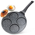 Miniatyrbillede 1 af 11: Granitæggepande 4 huller SORT LINJE 26 cm