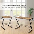 Miniatyrbillede 4 af 5: Hjørneskrivebord L-formet computerbord lavet af træ 147 x 112 x 79 cm brun