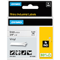 Miniatyrbillede 1 af 2: Dymo Rhino Industrial - vinyltape 9 mm x 5,5 m, sort på hvid baggrund
