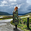 Pikkukuva 2 / 9: Monikäyttöinen sadeponcho 3 in 1 -naamiointi Khaki one size