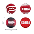 Miniatyrbild 5 av 5: KONG Signature Balls 4-pk Assorted Sm