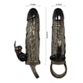 Miniatyrbillede 6 af 10: Baile - Brave Man Penis Cover With Rabbit Black 16,5 Cm