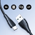 Miniatyrbild 9 av 9: Surpass Series USB - USB-C-kabel för snabbladdning 3A 1,2m svart