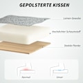 Miniatyrbillede 6 af 10: Kontorstol Ergonomisk skrivebordsstol med armlæn, højdejusterbar drejestol med vippefunktion, linnedlook, polstret computerstol, grå
