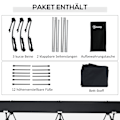 Miniatyrbillede 8 af 10: Campingseng, Foldbar Feltseng I Aluminium Med Bæretaske, Højdejusterbar, Sort, 190X65X38Cm, Op Til 150 Kg