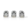 Pikkukuva 2 / 8: RJ45-liitin | Uros | Kiinteä UTP CAT6 | Suora | Kullattu | 10 kpl | PVC | Harmaa | Laatikko