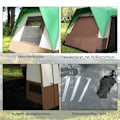 Miniatyrbillede 9 af 10: Tunnel Telt Camping Telt 8 Person Lys Krog Mesh Vindue Familie Telt Bæretaske 3000Mm Gruppetelt Have Camping Grøn