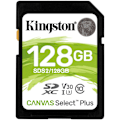 Miniatyrbillede 1 af 3: Kingston 128 GB SD Canvas Select Plus UHS-I Speed ​​​​Class 1 (U3) - hukommelseskort