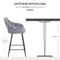 Pikkukuva 8 / 10: Baarituolisarja 2 Baarituolia Bistrojakkarat Jalkatuella Velvet Look Keittiötuolitiski Jakkara Istuinpäällinen Kitchen Islandsille Teräksenharmaa 50 X