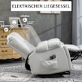 Miniatyrbillede 6 af 10: Tv-Stol Stå-Op-Hjælp Elektrisk Afslapningsstol Tilbagelænet Funktion 4 Massagetilstande Pocket Fjeder Kerne Fjernbetjening Sidelomme Lysegrå