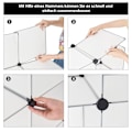 Miniatyrbillede 5 af 5: Plug-in hylde lavet af 6 terninger DIY kube hylde kan stables lavet af plast reol system step hylde hvid
