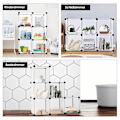 Miniatyrbillede 3 af 5: Plug-in hylde lavet af 6 terninger DIY kube hylde kan stables lavet af plast reol system step hylde hvid