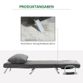 Miniatyrbillede 8 af 10: Sovestol, 2-I-1 Sovesofa, Klapstol Med Justerbart Ryglæn, Hynde, Gæsteseng Kan Holde Op Til 120 Kg, Sort