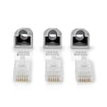 Pikkukuva 1 / 8: RJ45-liitin | Uros | Kiinteä UTP CAT6 | Suora | Kullattu | 10 kpl | PVC | Harmaa | Laatikko