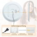 Miniatyrbillede 2 af 5: Ø 60 cm LED badeværelsesspejl med 3-farve lys & touch switch kosmetikspejl