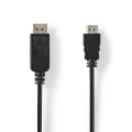 Miniatyrbillede 1 af 3: Displayport kabel | DisplayPort Han | HDMI™ Stik | 4K@60Hz | Nikkelplateret | 2.00 m | Runde | PVC | Sort | Label