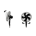 Miniatyrbillede 4 af 9: Stående gulvventilator 45W – 3 tilstande, 5 blade, sort