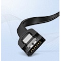 Miniatyrbillede 5 af 9: Kabel fladvinklet SATA 1.0-3.0 op til 5Gb/s 0.5m - sort