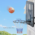 Miniatyrbild 7 av 10: Basketkorg med bakvägg för utomhus & inomhus, baskettavla med Ø45 cm stålbåge och nät, väggfäste, basketbräda för vuxna, svart