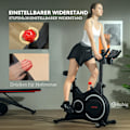 Miniatyrbillede 5 af 10: Liggende ergometer til hjemmemotionscykel med magnetisk modstand, LCD-skærm, siddende ergometer med justerbart sæde og håndtag, tabletholder, flaskeho