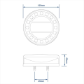 Miniatyrbillede 5 af 5: Baglygte 12/24V 4 funktioner 125mm LED