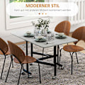 Miniatyrbillede 5 af 10: Spisebord, klapkøkkenbord med hjul, stålben, klapbord til 4-6 personer, spisebord, 52,5-120 x 80 x 73 cm