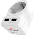 Miniatyrbillede 1 af 7: Rejseadapter Europa til USA etc. 2xUSB-A 12W Jordet