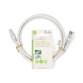 Pikkukuva 3 / 3: Coax & Cat6 yhdistelmäkaapeli | IEC (Coax) Uros / RJ45 uros | IEC (Coax) Naaras / RJ45 uros | Niklattu | RG58 | 75 Ohm | Tuplasuojattu | 1.50 m | Pyör