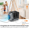 Miniatyrbillede 4 af 5: 85 L/Dag kommerciel affugter med pumpe & afløbsslange & 24H Timer Byggetørrer Sort