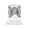 Miniatyrbillede 2 af 6: Antenne End vægdåse | 1x F-Connector Hun / 1x IEC Connector Han / 1x IEC Connector Hun | 75 Ohm | Retur sti | Hvid / Sølv