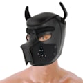 Miniatyrbild 1 av 8: Darkness - Hundmask i neopren med avtagbart nosparti M