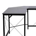 Miniatyrbillede 10 af 10: Computer Skrivebord L-Shape Hjørne Skrivebord, Vinkel Skrivebord, Mdf, Sort, 150X150X76Cm