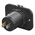 Miniatyrbillede 2 af 6: USB lynoplader indbygget type A + C 2-vejs 12/24V 3Am model 1