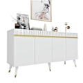 Miniatyrbild 6 av 9: Console Defne - Vit, Guld